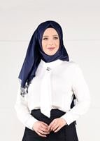 Vêtements hijab CRÈME CHEMISE EN MOUSSELINE 2610 