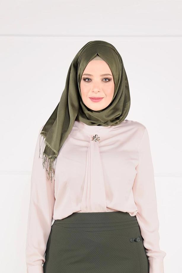Vêtements hijab BEIGE CHEMISE EN MOUSSELINE 2610  - TRENDTESETTÜR