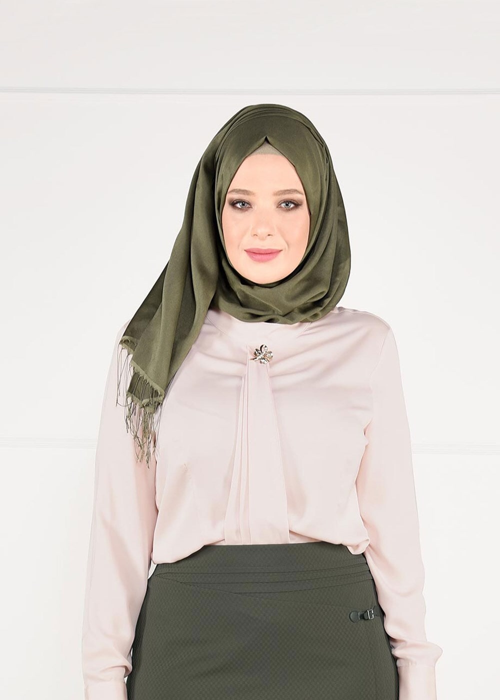 Vêtements hijab BEIGE CHEMISE EN MOUSSELINE 2610 