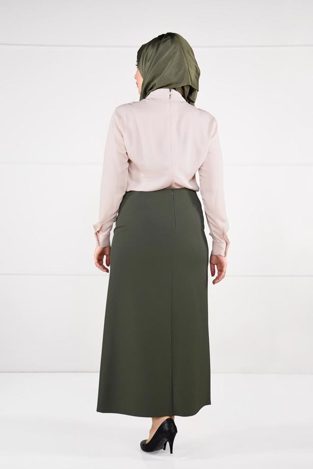 Vêtements hijab BEIGE CHEMISE EN MOUSSELINE 2610  - TRENDTESETTÜR