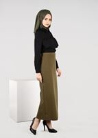 Tesettür giyim SİYAH VOLAN DETAYLI BLUZ 4783