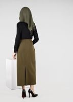 Tesettür giyim SİYAH VOLAN DETAYLI BLUZ 4783