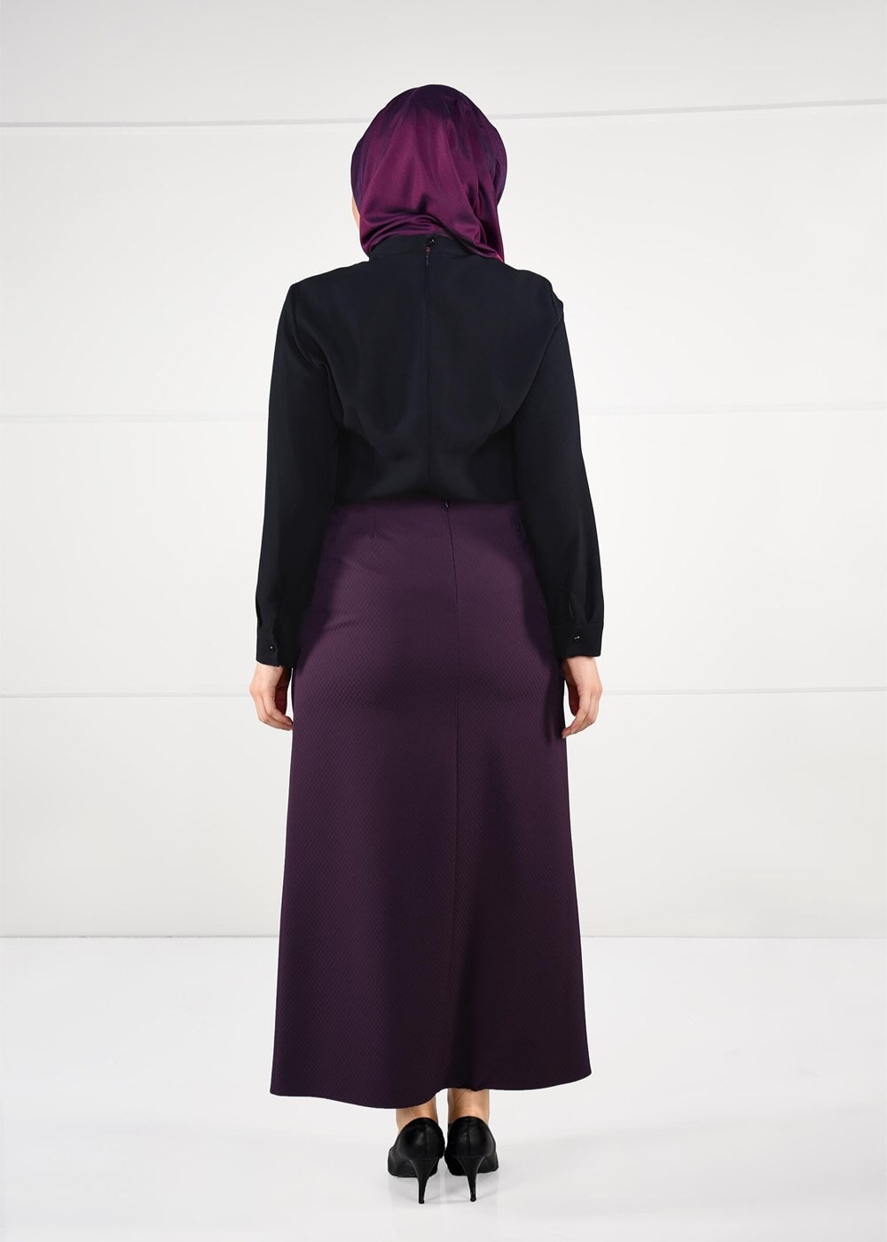 Vêtements hijab BLEU MARINE CHEMISIER À VERROTERIES 4830