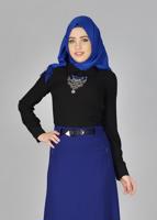 Tesettür giyim SİYAH DAR KESİM BLUZ 4919 