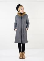 Tesettür giyim GRİ BALIKSIRTI DESENLİ CEKET 59451