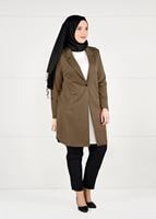 Vêtements hijab BRUN VESTE À BOUTONNÉE 2642