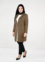 Vêtements hijab BRUN VESTE À BOUTONNÉE 2642
