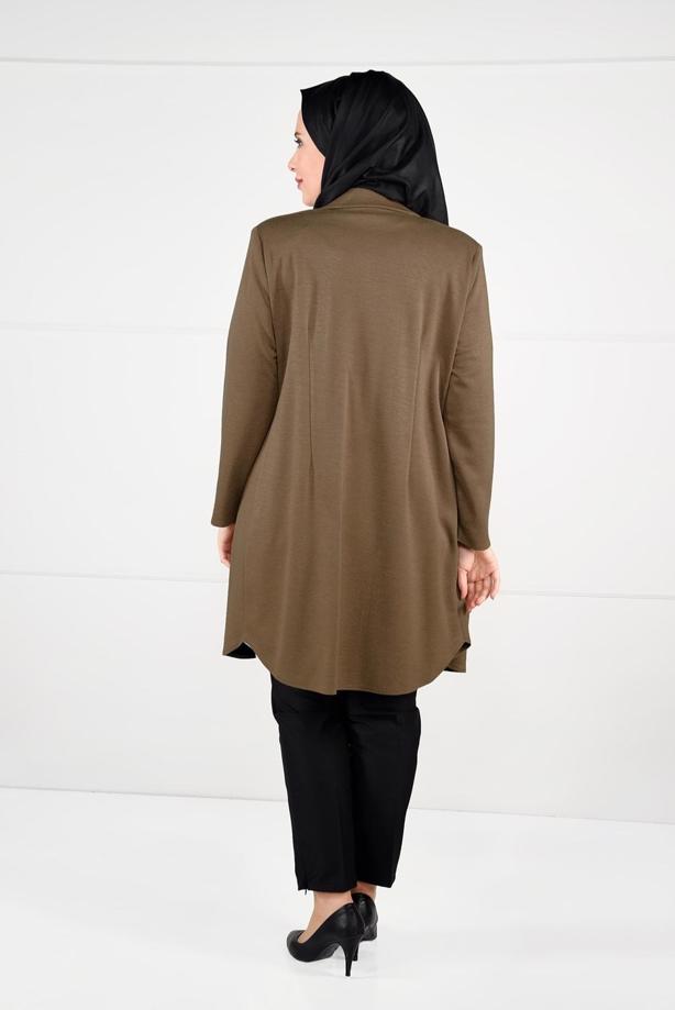 Vêtements hijab BRUN VESTE À BOUTONNÉE 2642 - TRENDTESETTÜR