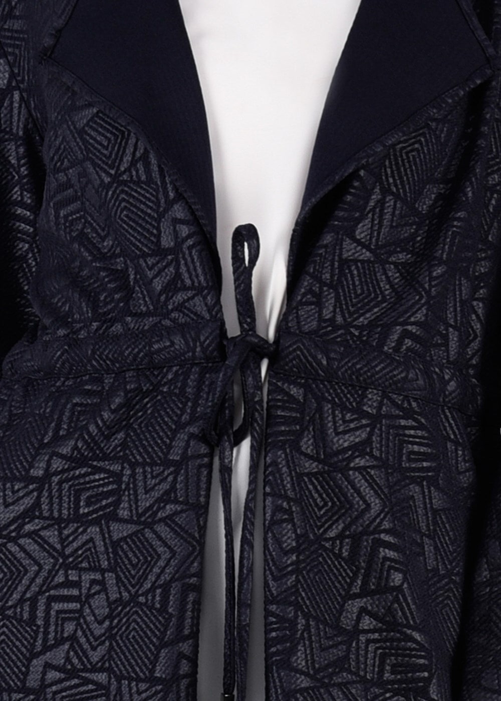 Tesettür giyim LACİVERT BELDEN BÜZGÜLÜ HIRKA 4053