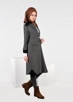 Tesettür giyim SİYAH DESENLİ DÜĞMELİ CEKET 4057 