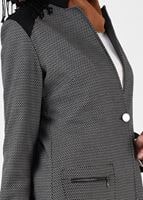 Tesettür giyim SİYAH DESENLİ DÜĞMELİ CEKET 4057 