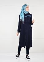 Tesettür giyim LACİVERT ÖNDEN FERMUARLI SPOR CEKET 4151 