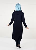 Tesettür giyim LACİVERT ÖNDEN FERMUARLI SPOR CEKET 4151 