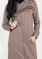 Tesettür giyim VİZON ÖNDEN FERMUARLI SPOR CEKET 4151 