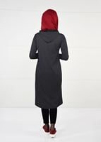 Tesettür giyim GRİ ÖNDEN FERMUARLI SPOR CEKET 4151 