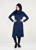 Hijab clothing NAVY BLUE ZIPPED SPORT JACKET 4151 
