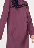 Tesettür giyim BORDO ÖNDEN FERMUARLI SPOR CEKET 4151 