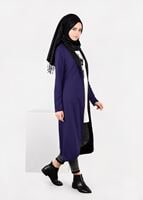 Tesettür giyim MOR OVAL KESİM CEPLİ CEKET 4754 