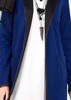 Tesettür giyim LACİVERT OVAL KESİM CEPLİ CEKET 4754 