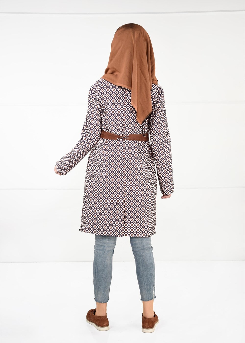 Tesettür giyim MOR DESENLİ CEKET 4769 