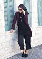 Tesettür giyim MÜRDÜM YANLARI YIRTMAÇLI BLAZER CEKET 4896 