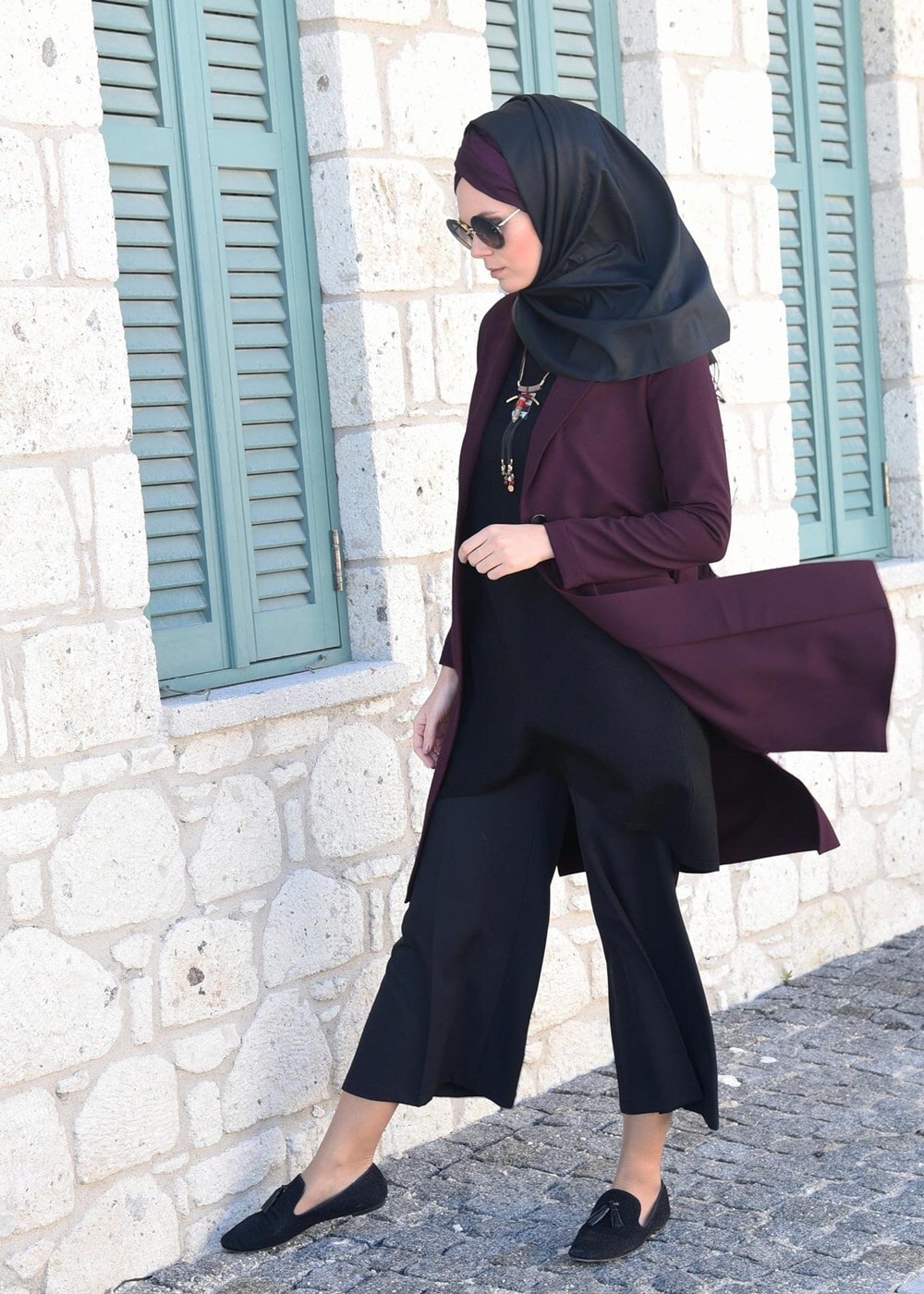 Tesettür giyim MÜRDÜM YANLARI YIRTMAÇLI BLAZER CEKET 4896 