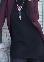 Tesettür giyim MÜRDÜM YANLARI YIRTMAÇLI BLAZER CEKET 4896 