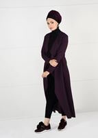 Tesettür giyim MÜRDÜM KUŞAK DETAYLI CEKET 4932 