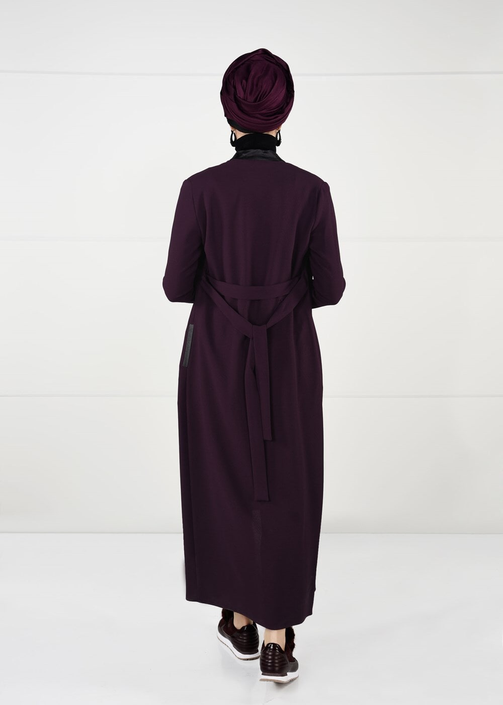 Tesettür giyim MÜRDÜM KUŞAK DETAYLI CEKET 4932 