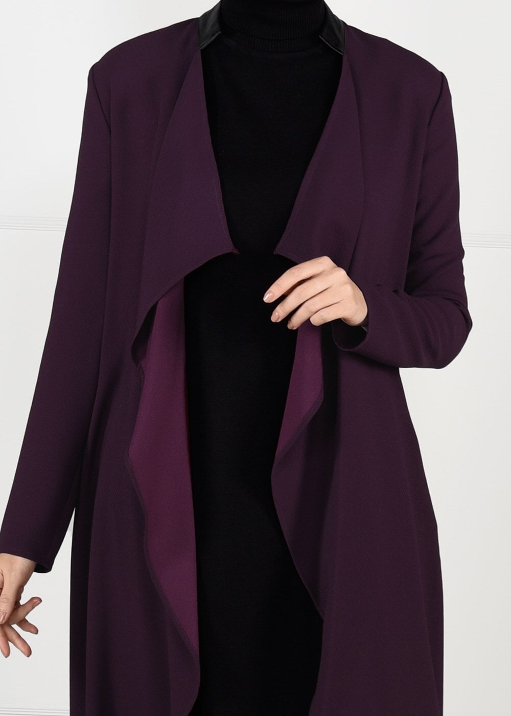 Tesettür giyim MÜRDÜM KUŞAK DETAYLI CEKET 4932 