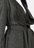 Tesettür giyim HAKİ KUŞAK DETAYLI CEKET 4933 