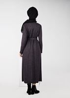 Vêtements hijab PRUNE VESTE AVEC CEINTURE 4933 