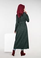 Vêtements hijab VERT VESTE AVEC CEINTURE 4933 