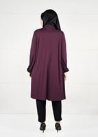 Hijab clothing PURPLE LACY CARDIGAN 4947