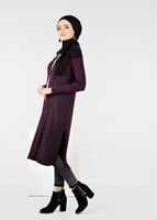 Hijab clothing CLARET RED PATTERNED JACKET 4952 