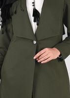 Tesettür giyim HAKİ DÜĞMELİ CEKET 4953 