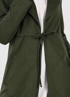 Tesettür giyim HAKİ BELİ BAĞCIKLI CEPLİ HIRKA 4976