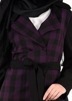 Tesettür giyim MOR EKOSE KRUVAZE CEKET 4994