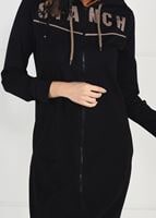 Hijab clothing BLACK HOODED SPORT JACKET 7051 