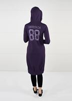 Hijab clothing PURPLE HOODED SPORT JACKET 7051 