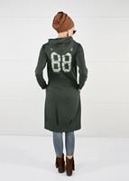 Tesettür giyim HAKİ KAPÜŞONLU SPOR CEKET 7051 