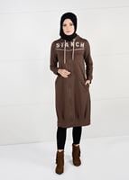 Vêtements hijab BRUN JAQUETTE À CAPUCHE 7051 