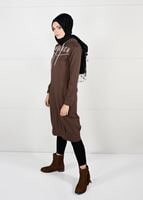 Vêtements hijab BRUN JAQUETTE À CAPUCHE 7051 
