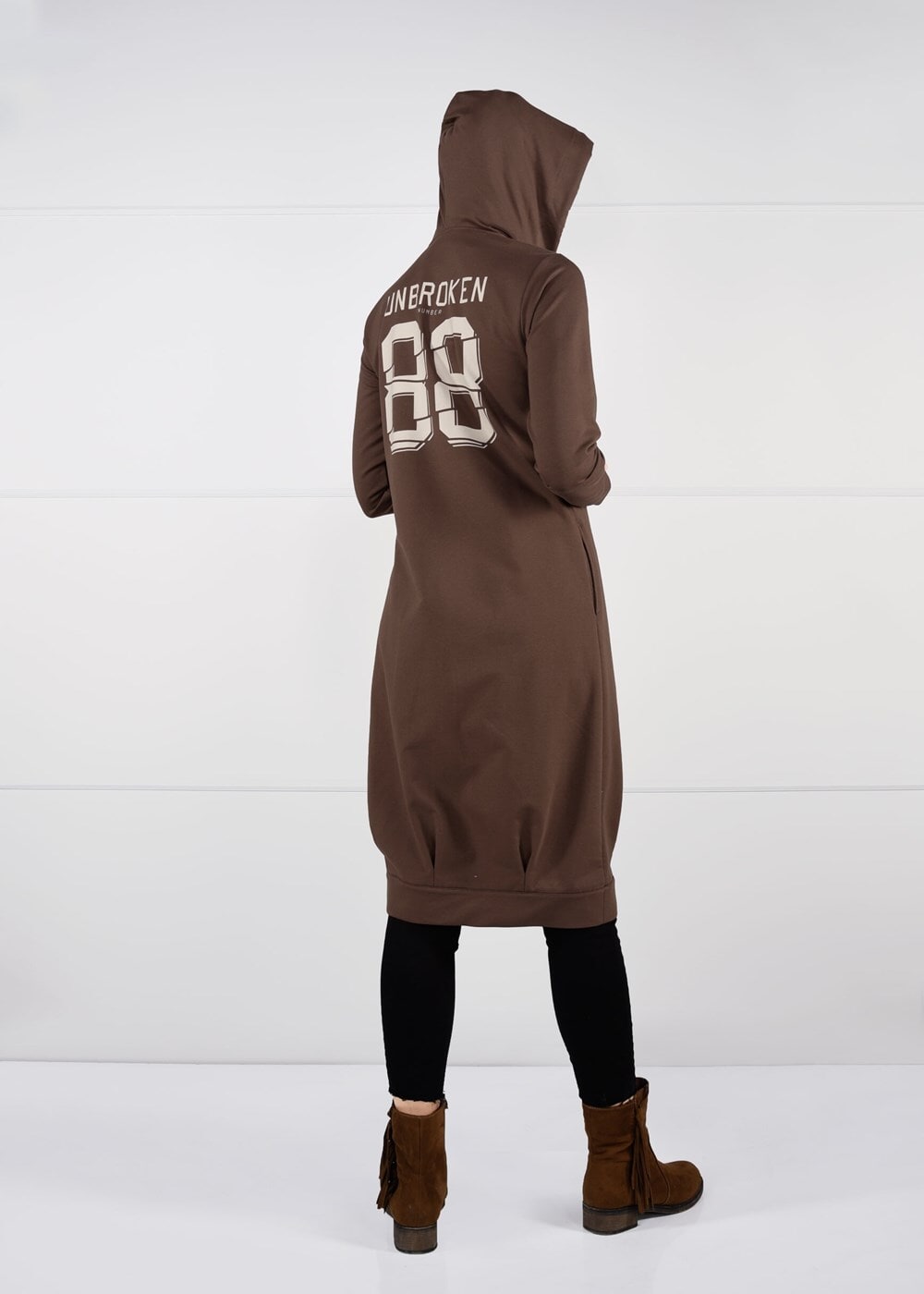 Vêtements hijab BRUN JAQUETTE À CAPUCHE 7051 