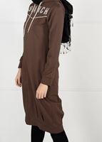 Vêtements hijab BRUN JAQUETTE À CAPUCHE 7051 