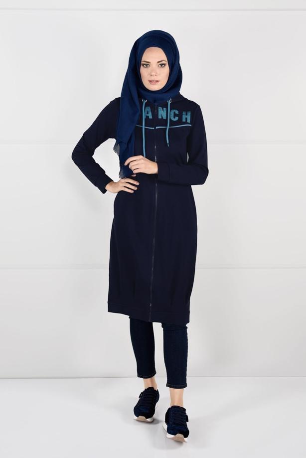Vêtements hijab  HOODED SPORT JACKET 7051  - TRENDTESETTÜR