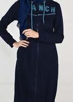 Vêtements hijab BLEU MARINE JAQUETTE À CAPUCHE 7051 