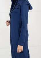 Tesettür giyim LACİVERT KAPÜŞONLU SPOR CEKET 7051 