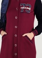 Tesettür giyim BORDO ARMA DETAYLI RİBANALI KOLEJ CEKET 9221 