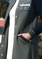 Tesettür giyim HAKİ ARMA DETAYLI RİBANALI KOLEJ CEKET 9221 